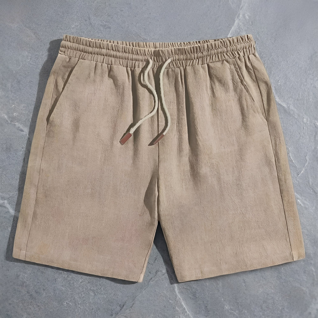 Men's Shorts Cotton Drawstring Elastic Waistband