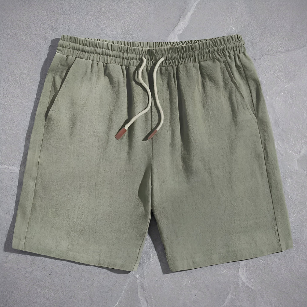 Men's Shorts Cotton Drawstring Elastic Waistband