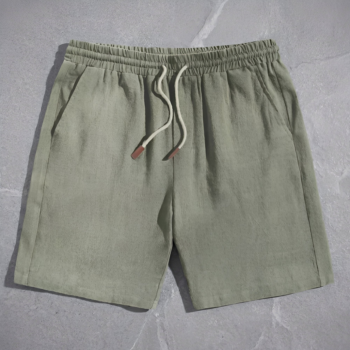 Men's Shorts Cotton Drawstring Elastic Waistband