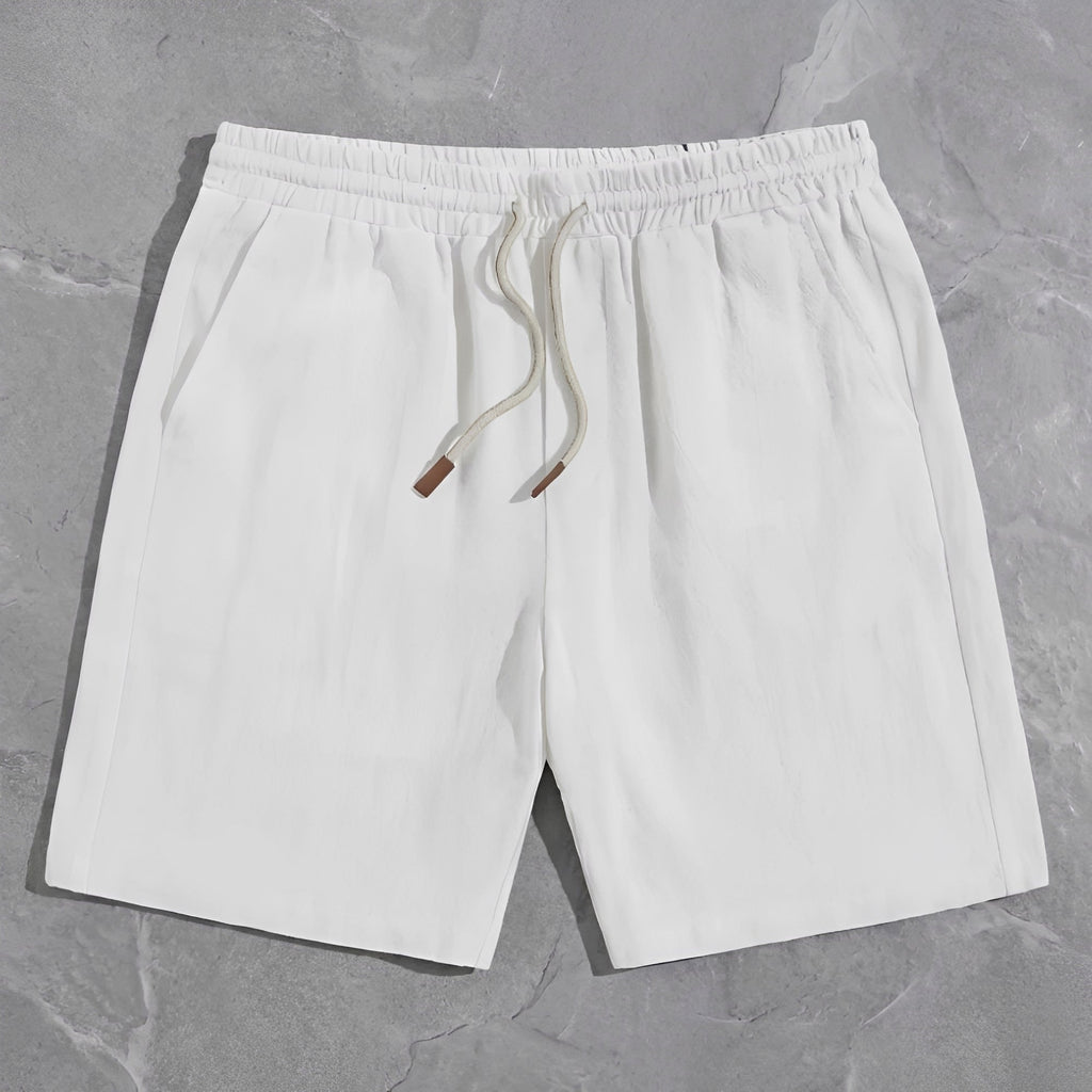 Men's Shorts Cotton Drawstring Elastic Waistband