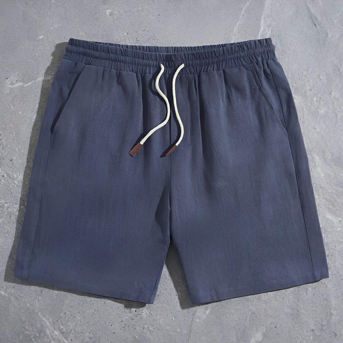 Men's Shorts Cotton Drawstring Elastic Waistband
