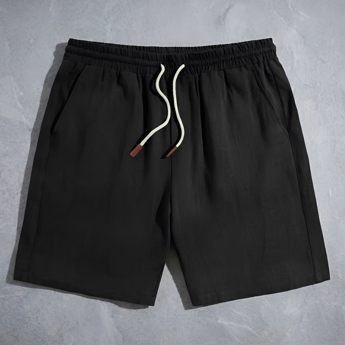 Men's Shorts Cotton Drawstring Elastic Waistband